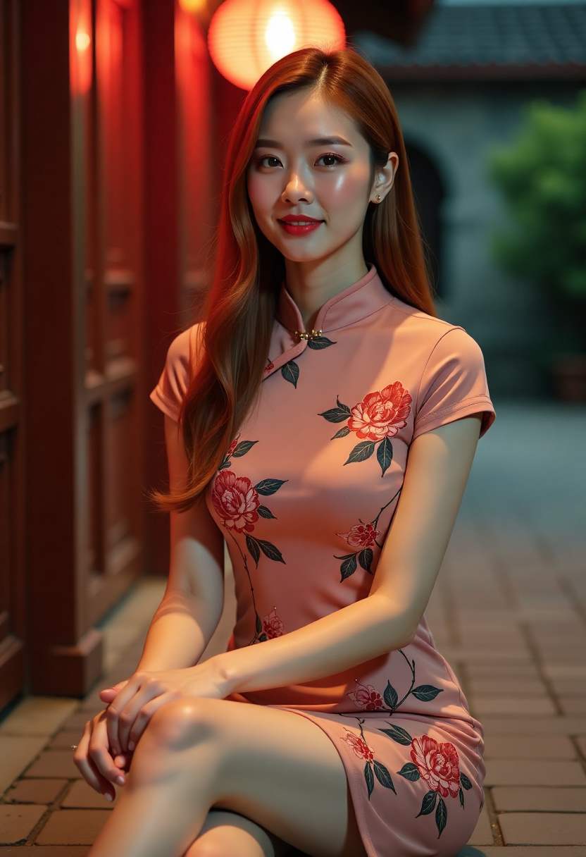海边黄昏的双人观景台